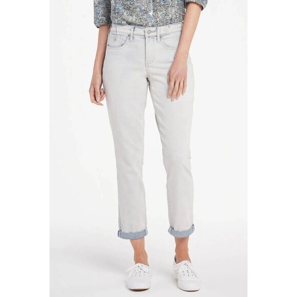 New w/Tags - sz 12 - NYDJ Margot Girlfriend Jeans in Equinox Wash, Reverse wash - Picture 5 of 13